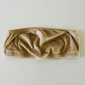 SKIMS Honey Tan Beige Velour Bandeau Bra - S